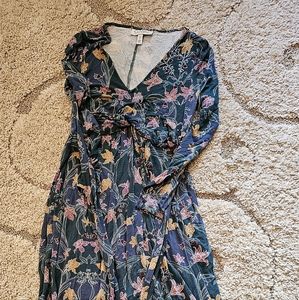 Jessica Simpson Maternity Long Sleeve Maxi Dress - medium